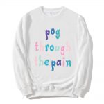 2021 Anime Sportswear Tommyinnit Pog Through The Pain Print High Quality Oversize Men Long Sleeve Sweatshirt 1 - TommyInnit Store